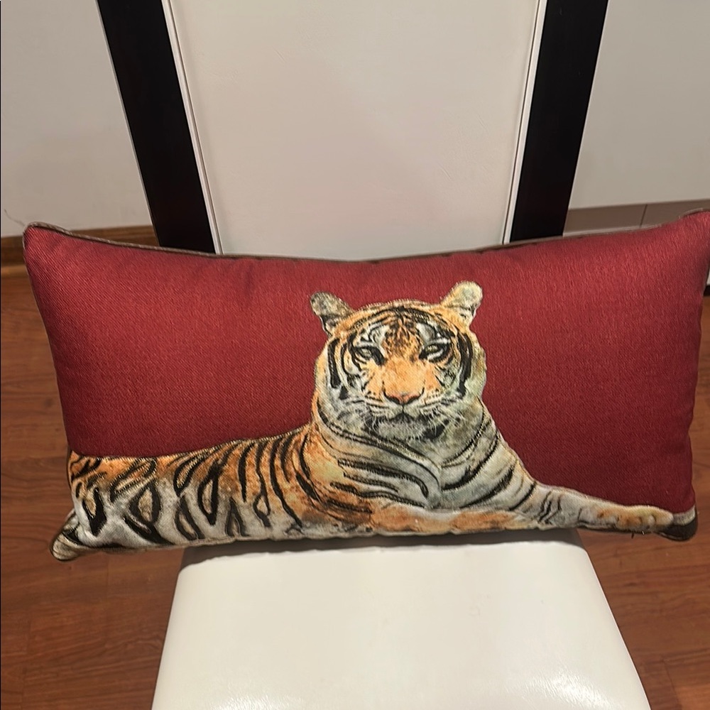 Red Tiger Accent Pillow